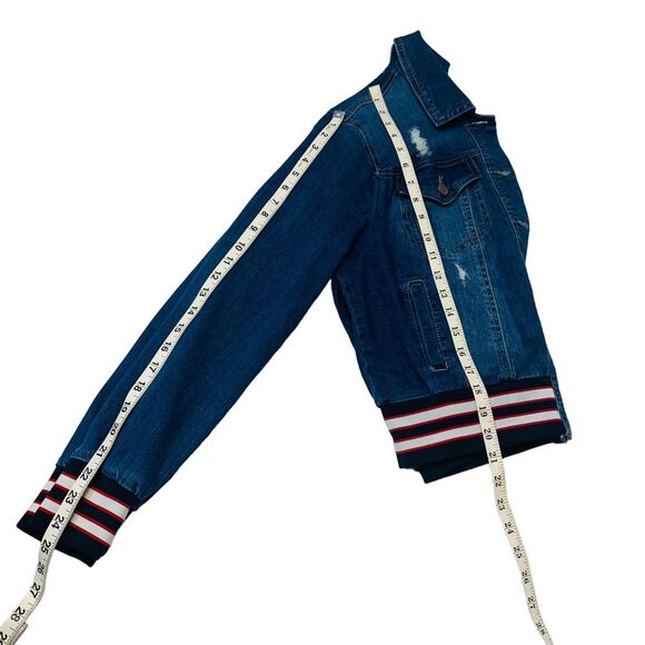 Dollhouse Denim Jacket Sz. L Retro Sportswear - Picture 10 of 12